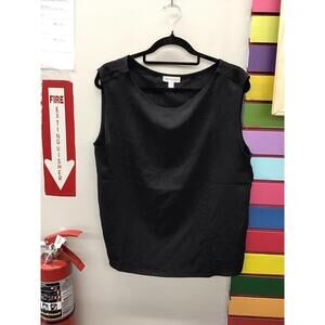 Sebastian grey tank blouse size medium new from HSN black